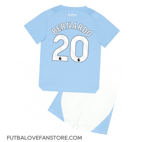 Manchester City Bernardo Silva #20 Domáci Detský futbalový dres 2023-24 Krátky Rukáv (+ trenírky)